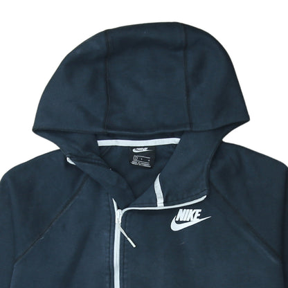 Nike Mens Blue Full Zip Hoodie L Sportswear Cotton Blend
