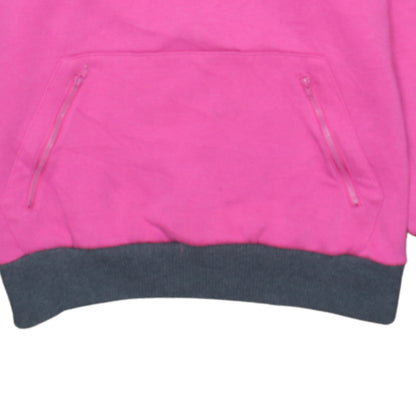 Lonsdale Women Pink Pullover Hoodie Size 14 Logo Sportswear