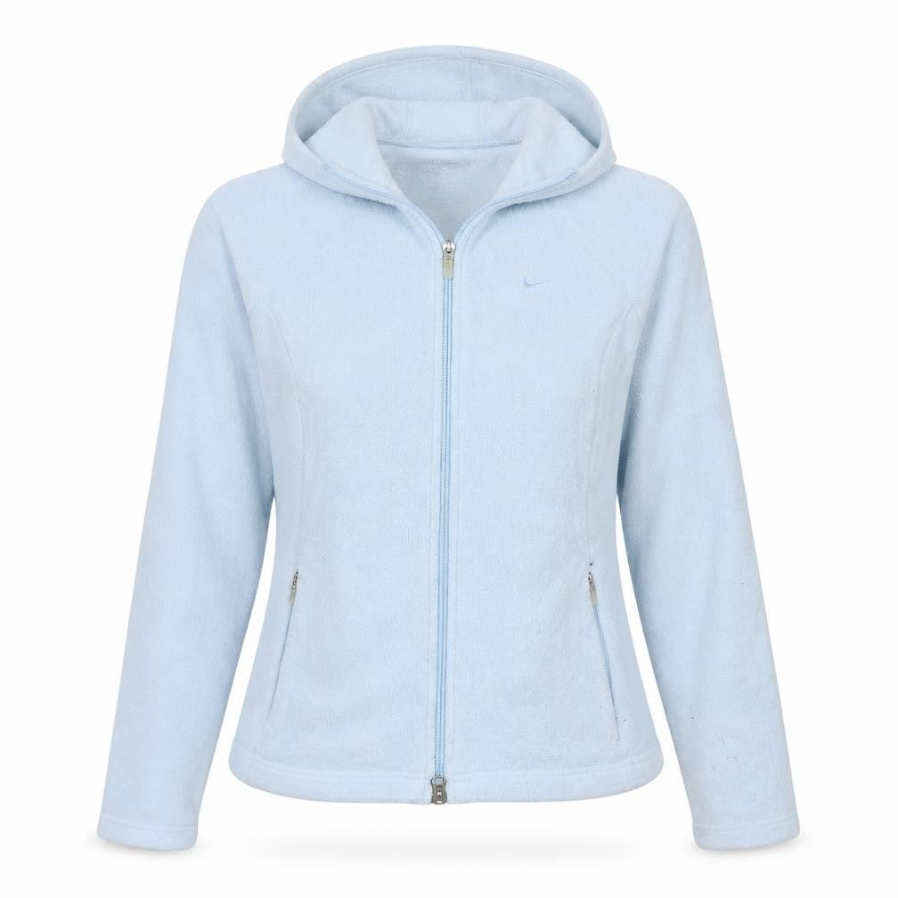 Nike Women's Blue Therma-Fit Fleece Hoodie Jacket Size 10