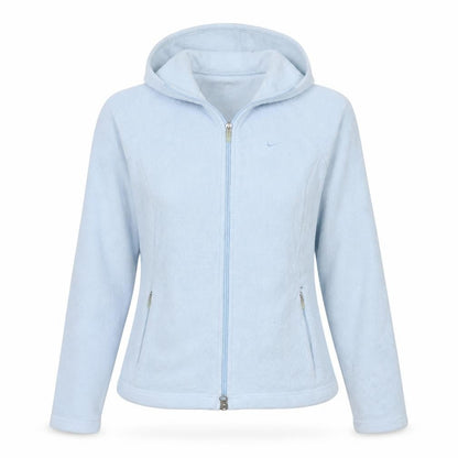 Nike Women's Blue Therma-Fit Fleece Hoodie Jacket Size 10