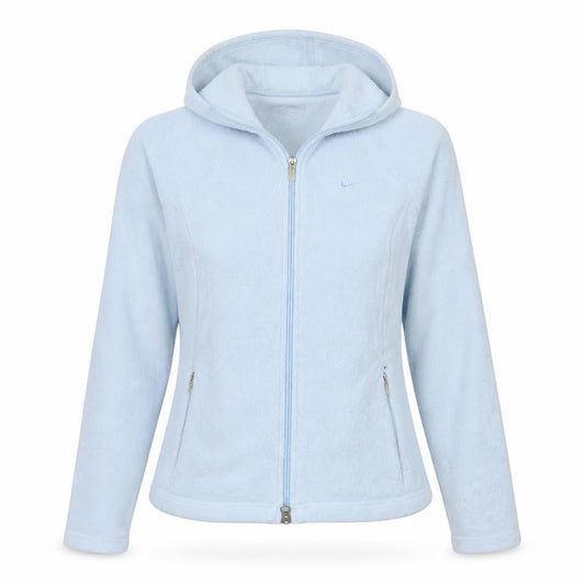 Nike Women's Blue Therma-Fit Fleece Hoodie Jacket Size 10