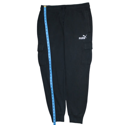 Puma Men's Black Cargo Jogger Trousers L Regular Fit