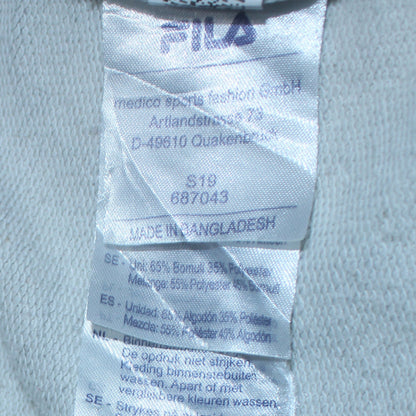FILA Womens Peach Grey Colourblock Logo Pullover Sweatshirt M
