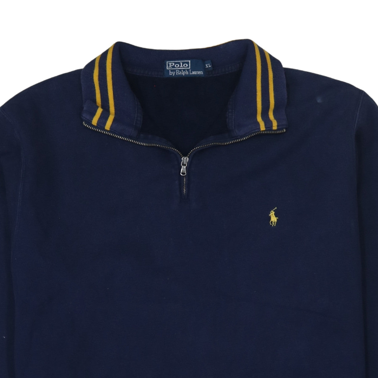Polo Ralph Lauren Men's Blue XL 1/4 Zip Collared Sweatshirt