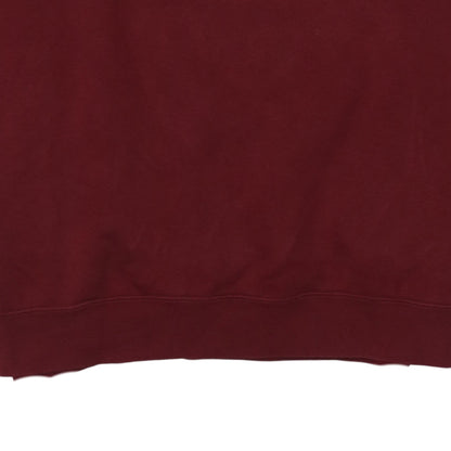 Nike Womens Burgundy Gold Logo Pullover Hoodie Size M