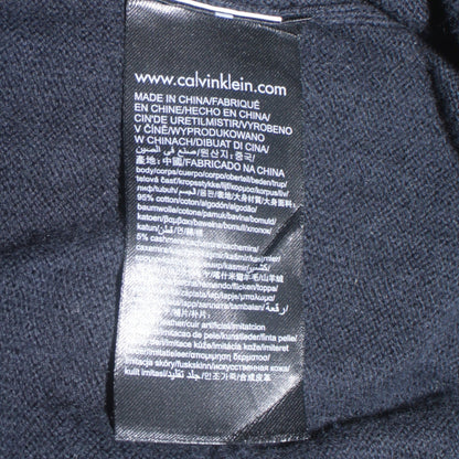 Calvin Klein Jeans Men's Black V-Neck Cotton Cashmere Jumper Size S