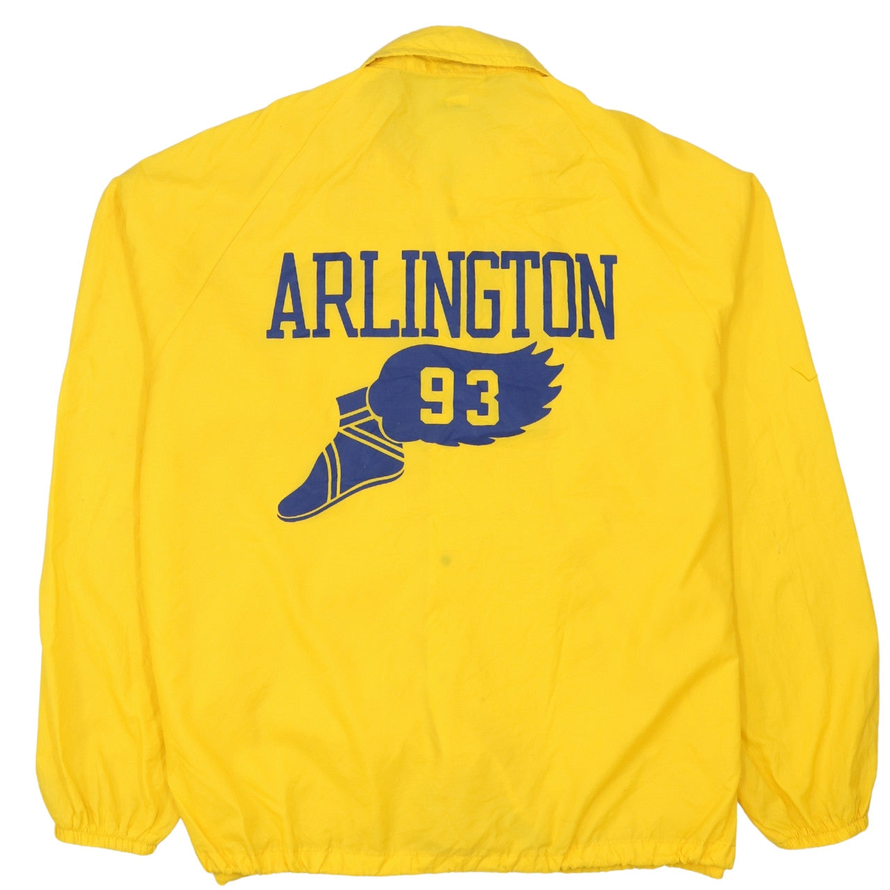 Champion Men’s Yellow Windbreaker Jacket L Vintage Arlington Sports