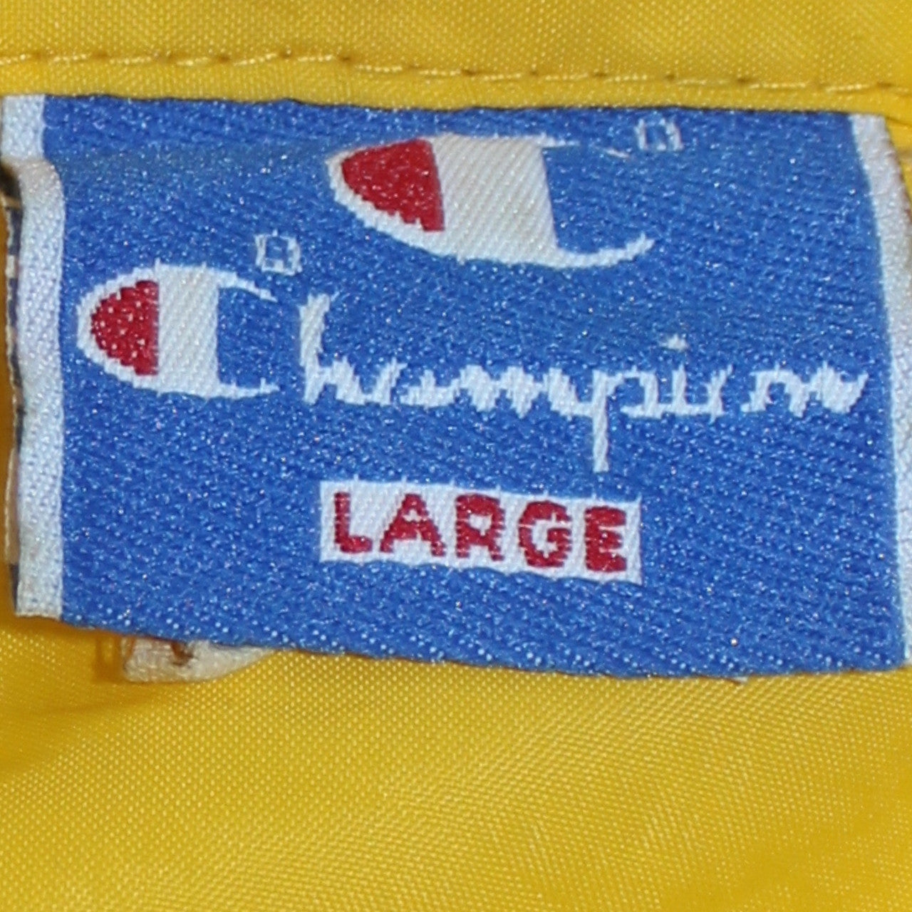 Champion Men’s Yellow Windbreaker Jacket L Vintage Arlington Sports