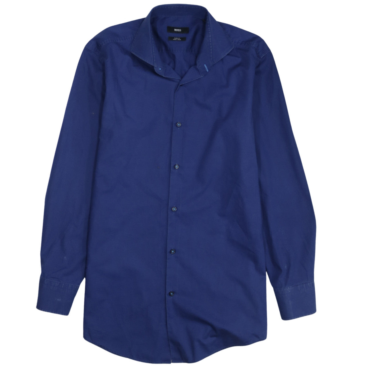 Hugo Boss Men’s Blue Slim Fit Easy Iron Long Sleeve Shirt Size 15