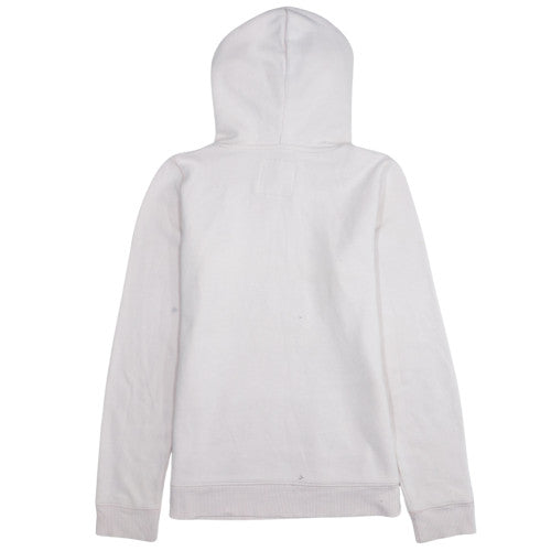 Hollister Womens Beige Floral Logo Pullover Hoodie Size S