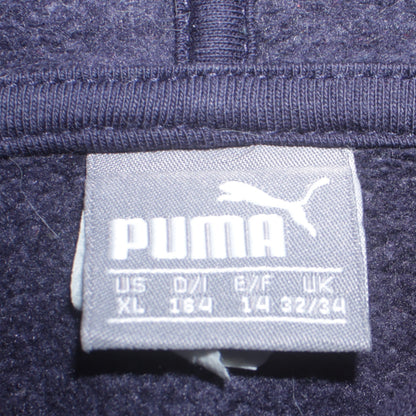 Puma Boys Navy Blue Pullover Hoodie Size 14 Years Cotton Blend Sportswear