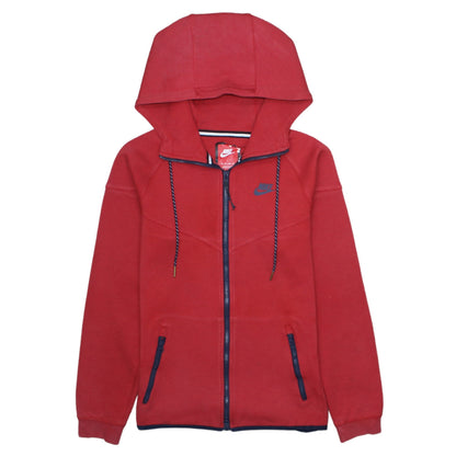 Nike Men's Red Full Zip Hooded Sweatshirt XS Fleece Sportswear