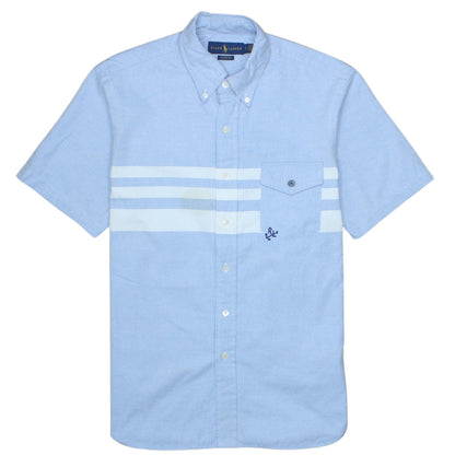 Ralph Lauren Men's Blue Classic Fit Short Sleeve Button-Up Shirt Size M