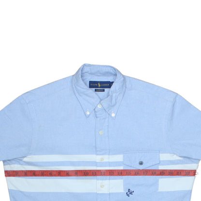 Ralph Lauren Men's Blue Classic Fit Short Sleeve Button-Up Shirt Size M