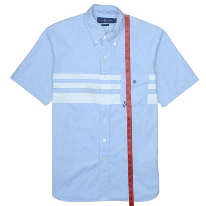 Ralph Lauren Men's Blue Classic Fit Short Sleeve Button-Up Shirt Size M