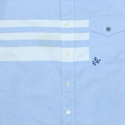 Ralph Lauren Men's Blue Classic Fit Short Sleeve Button-Up Shirt Size M