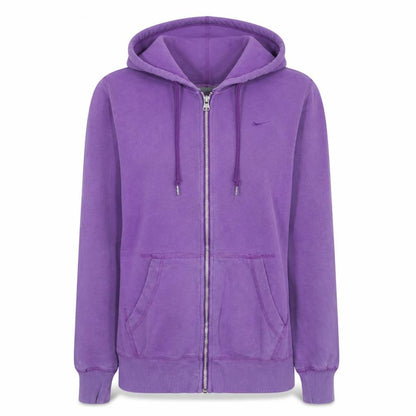 Nike Womens Purple Full Zip Hoodie Size M Relaxed Fit Sweatshirt
