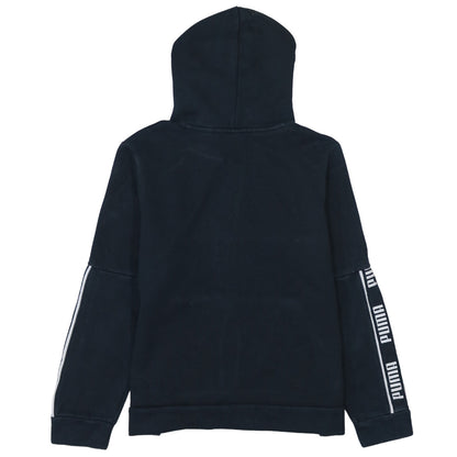 Puma Boys Black Pullover Hoodie L Logo Fleece Sportswear