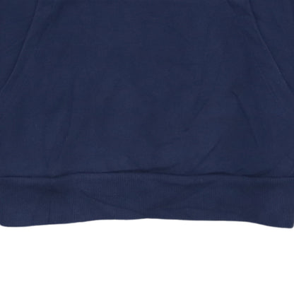 Puma Women's Blue Pullover Hoodie Size 10 Logo Print Fleece