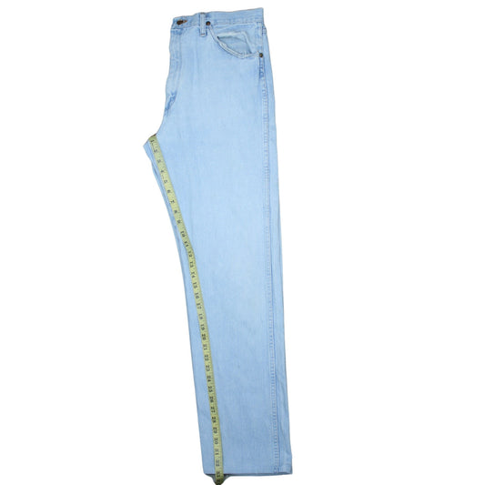 Wrangler Men's Blue 34x36 Straight Leg Denim Jeans