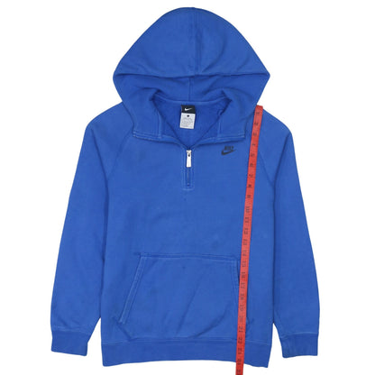 Nike Boys Blue 1/2 Zip Hoodie Size 12-13 Years Fleece Pullover