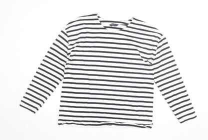 Marks and Spencer Women’s Striped Long Sleeve Cotton T-Shirt Size 16