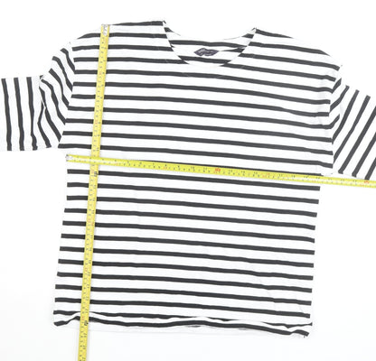Marks and Spencer Women’s Striped Long Sleeve Cotton T-Shirt Size 16