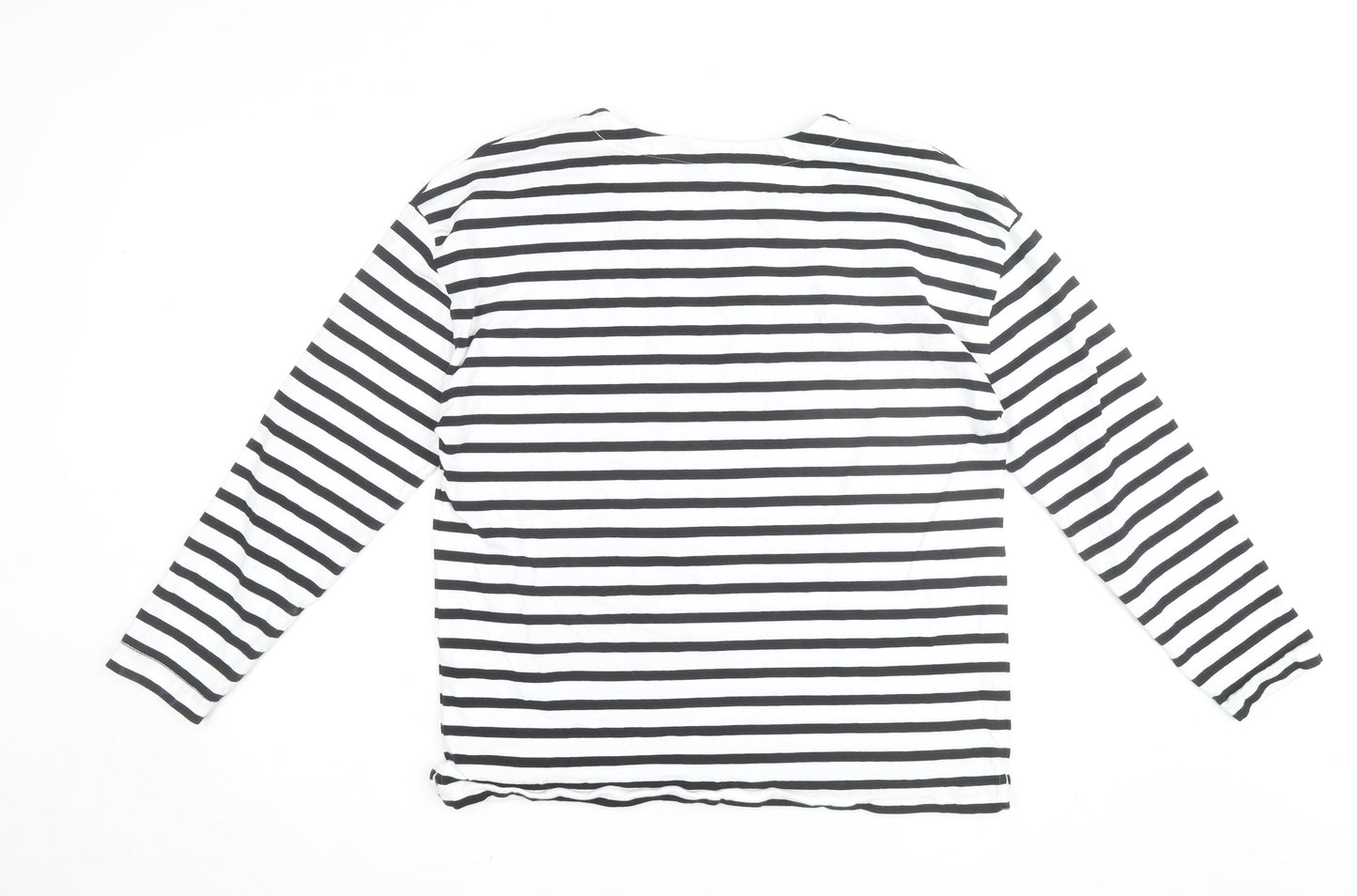 Marks and Spencer Women’s Striped Long Sleeve Cotton T-Shirt Size 16