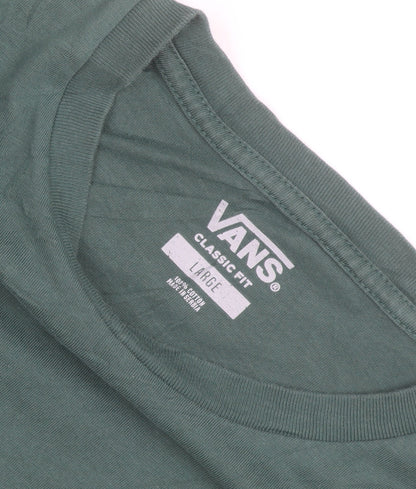 Vans Men’s Green White Colourblock Classic Fit T-Shirt Size L