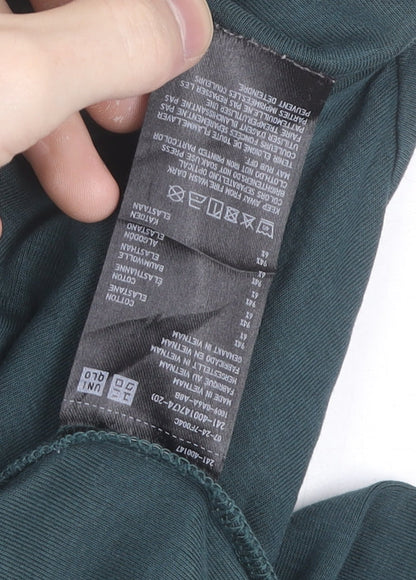 Uniqlo Women’s Green Roll Neck Supima Cotton Long Sleeve Top Size S
