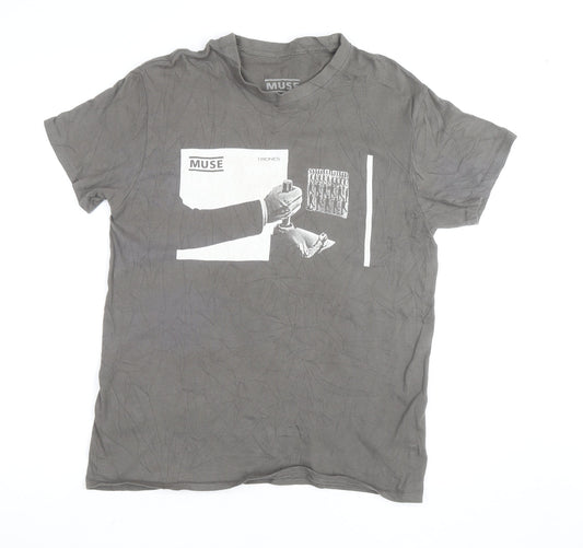 Muse Men's Grey Graphic Band T-Shirt Size M Regular Fit