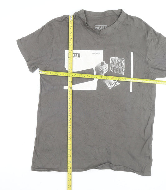 Muse Men's Grey Graphic Band T-Shirt Size M Regular Fit