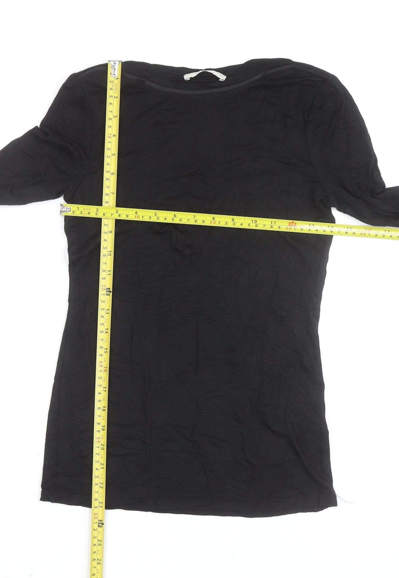 Oasis Women’s Black XS Long Sleeve Lyocell Basic Top