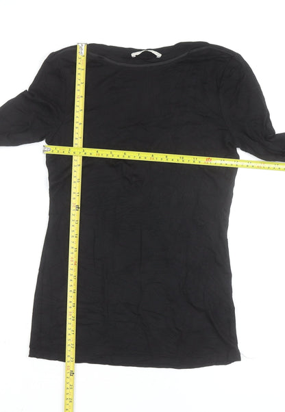 Oasis Women’s Black XS Long Sleeve Lyocell Basic Top