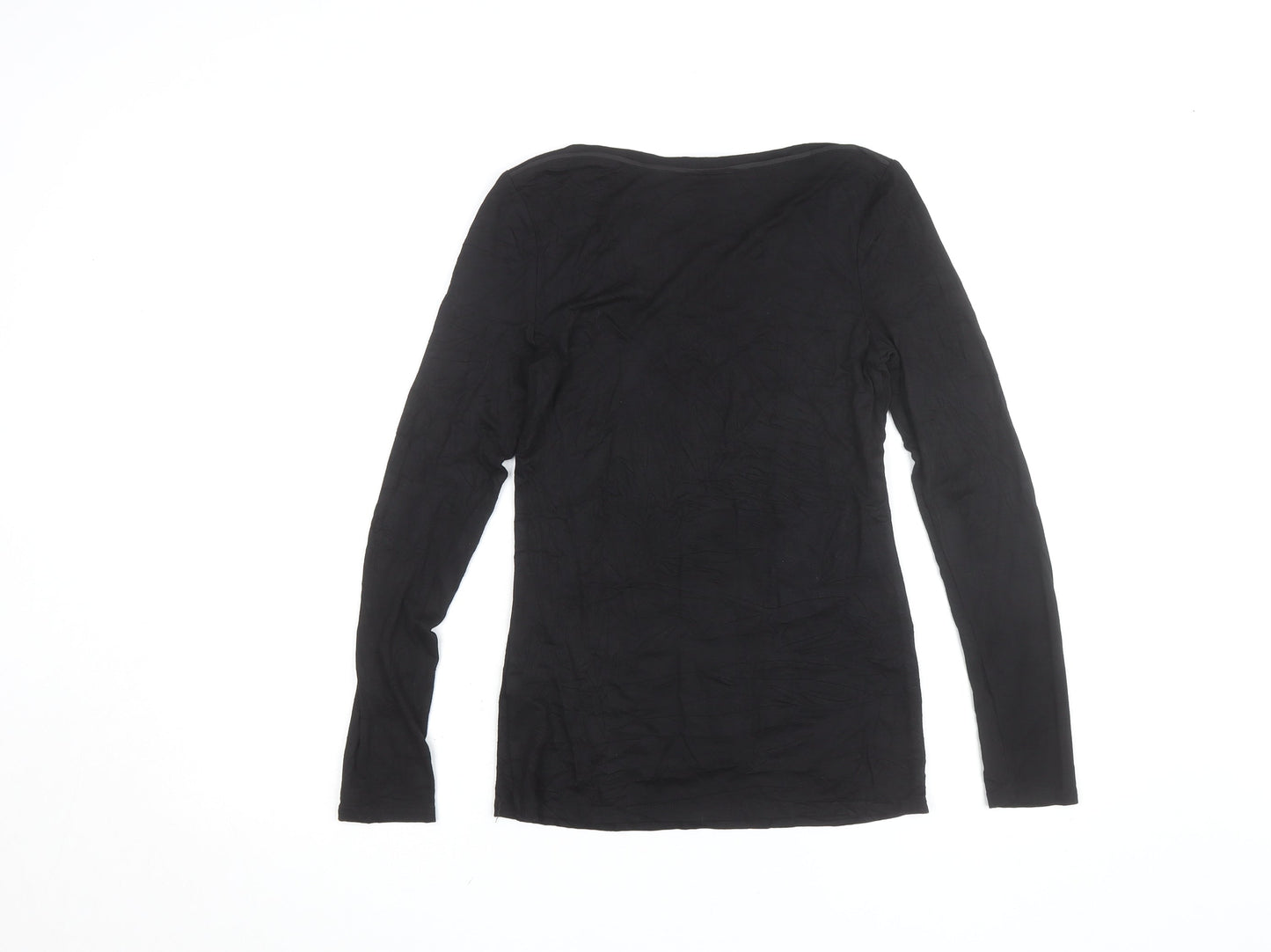 Oasis Women’s Black XS Long Sleeve Lyocell Basic Top