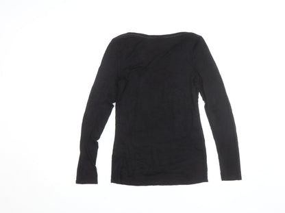 Oasis Women’s Black XS Long Sleeve Lyocell Basic Top