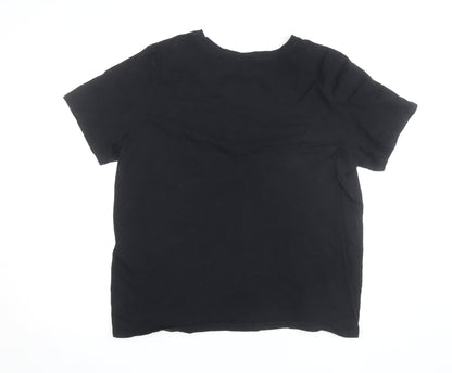 Mint Velvet Women's Black Rock Graphic Cotton T-Shirt XL