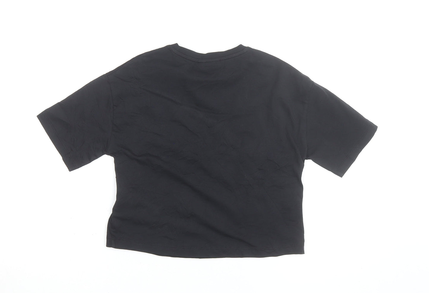 Marks and Spencer Girls Black NBA Los Angeles Lakers Cropped T-Shirt 9-10 Years