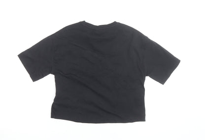 Marks and Spencer Girls Black NBA Los Angeles Lakers Cropped T-Shirt 9-10 Years