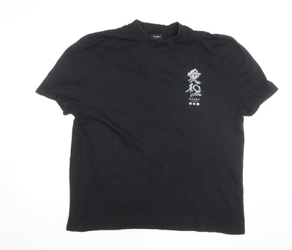 Unplanned by River Island Men’s Black Japanese Graphic XL T-Shirt