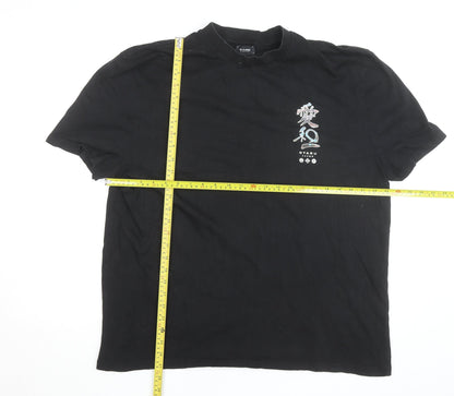 Unplanned by River Island Men’s Black Japanese Graphic XL T-Shirt