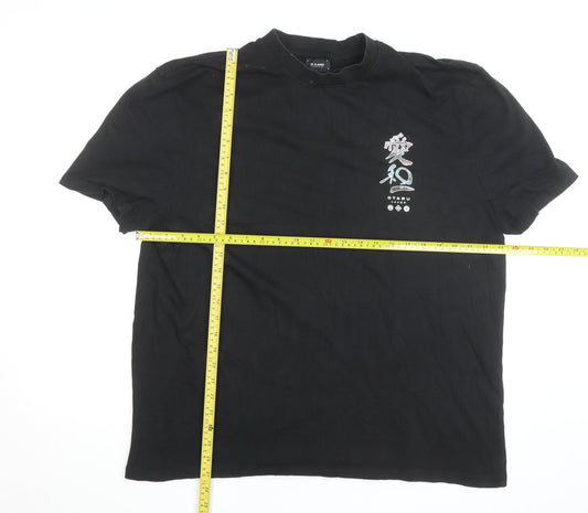 Unplanned by River Island Men’s Black Japanese Graphic XL T-Shirt