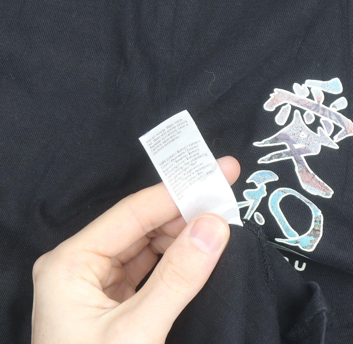 Unplanned by River Island Men’s Black Japanese Graphic XL T-Shirt