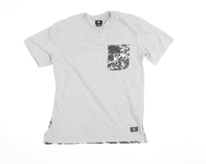 DC Shoes Men's Grey Crew Neck Short Sleeve T-Shirt L