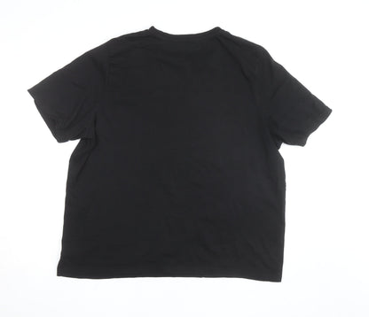 Puma Men Black Short Sleeve Crew Neck Graphic T-Shirt XL