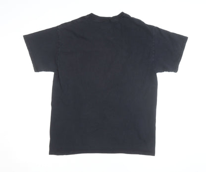 Star Wars Men Black First Order Graphic Short Sleeve Cotton T-Shirt Size L