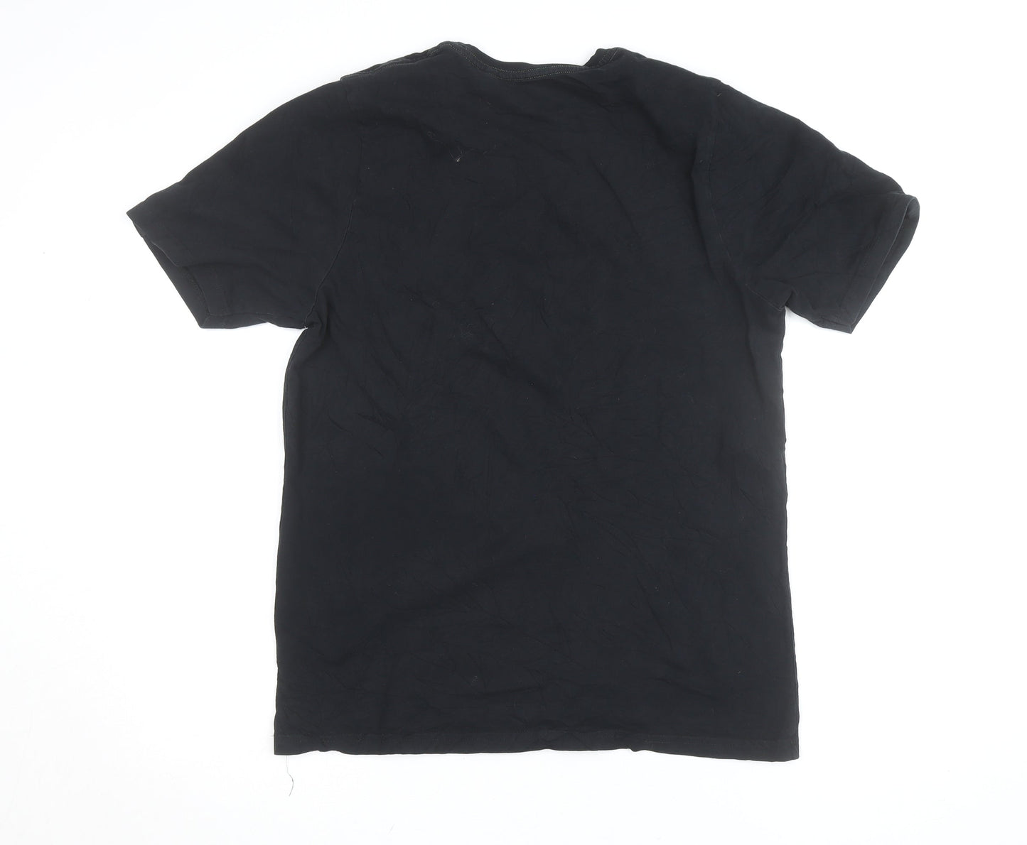 No Fear Men's Black Skull Graphic T-Shirt Small Cotton Crew Neck