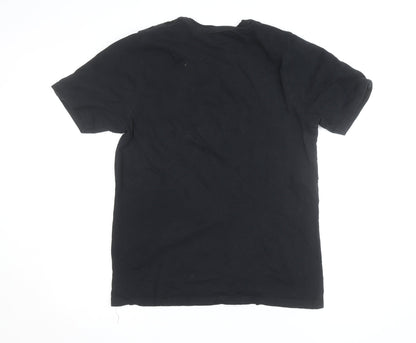 No Fear Men's Black Skull Graphic T-Shirt Small Cotton Crew Neck