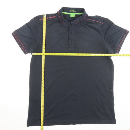 Hugo Boss Mens Black Slim Fit 2XL Polo Shirt Moisture Wicking