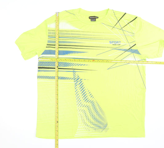 Atlas For Men Yellow XL Sports Graphic T-Shirt for Men